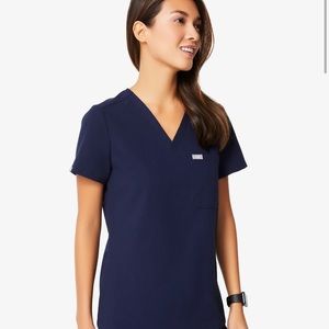 Catarina 1-pocket Scrub Top- Navy